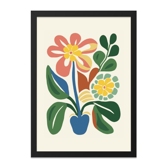 Abstract Flower Wall Art, Floral Print, Botanical Art, Colorful Flower Bouquet Poster, Modern Home Decor, Unique Wall Art Design - Tawshia