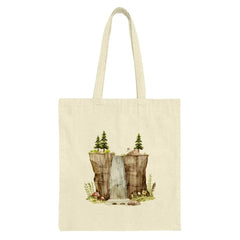 Waterfall Tote Bag, Nature Lover Gift, Landscape Tote Bag, Unique Design, Eco Friendly Bag, Gift for Her, Everyday Bag, Book Bag - Tawshia
