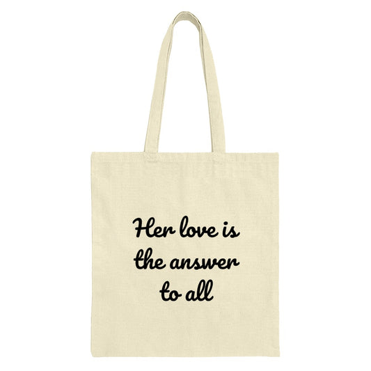 Love Answer Tote Bag, Inspirational Quote Bag, Gift for Her, Motivational Bag, Everyday Bag, Reusable Bag, Shopping Bag, Book Bag - Tawshia