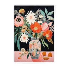 Floral Still Life Photographic Prints, Flower Bouquet Wall Art, Contemporary Art Print, Decorative Vase Art Print, Home Decor Art Prints - Tawshia