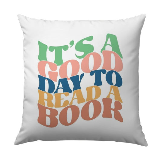 Reading Pillow, Book Lover Pillow, It's A Good Day To Read, Gift For Reader, Bookish Decor, Retro Pillow, Colorful Pillow, Couch Pillow - Tawshia