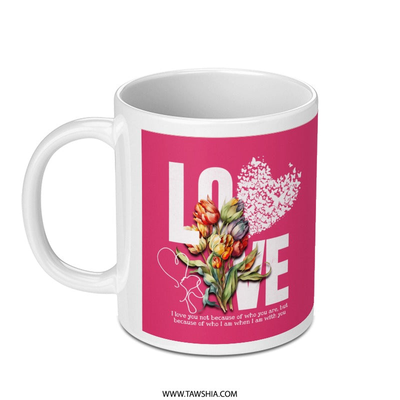 Love Design Flower Heart Art Valentine's Day Mug product