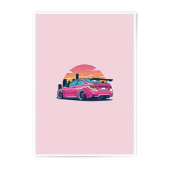 Pink BMW Art Photographic Prints, Car Poster, Automotive Decor, Sportscar Print, Racing Gift, Auto Artwork, Car Enthusiast Gifts - Tawshia