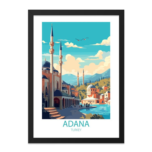 Adana Turkey Wall Art, Travel Poster, Cityscape Print, Minimalist Art, Home Decor, Souvenir Gift, Fine Art Print - Tawshia