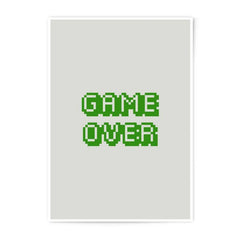 Game Over Photographic Prints, Pixel Art Print, Retro Gaming Poster, 8 Bit Art, Arcade Decor, Geek Gift, Gamer Wall Art - Tawshia