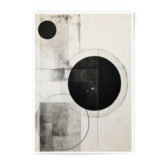 Abstract Circles Photographic Print, Modern Art Print, Geometric Art, Black and White Print, Wall Decor, Home Decor - Tawshia
