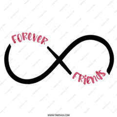Forever Friends Mug, Best Friend Gift, Friendship Mug, Personalized Mug, Infinity Symbol, Custom Bestie Present, Long Distance Friendship - Tawshia