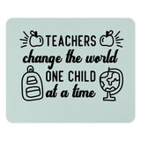 Teachers Change The World Mouse Pad, Gift for Teacher, Teacher Appreciation, Teacher Quote, Student Teacher, Teaching Mousepad - Tawshia