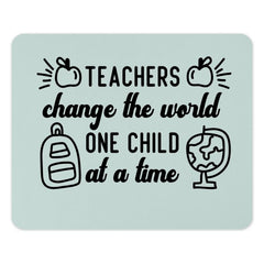 Teachers Change The World Mouse Pad, Gift for Teacher, Teacher Appreciation, Teacher Quote, Student Teacher, Teaching Mousepad - Tawshia