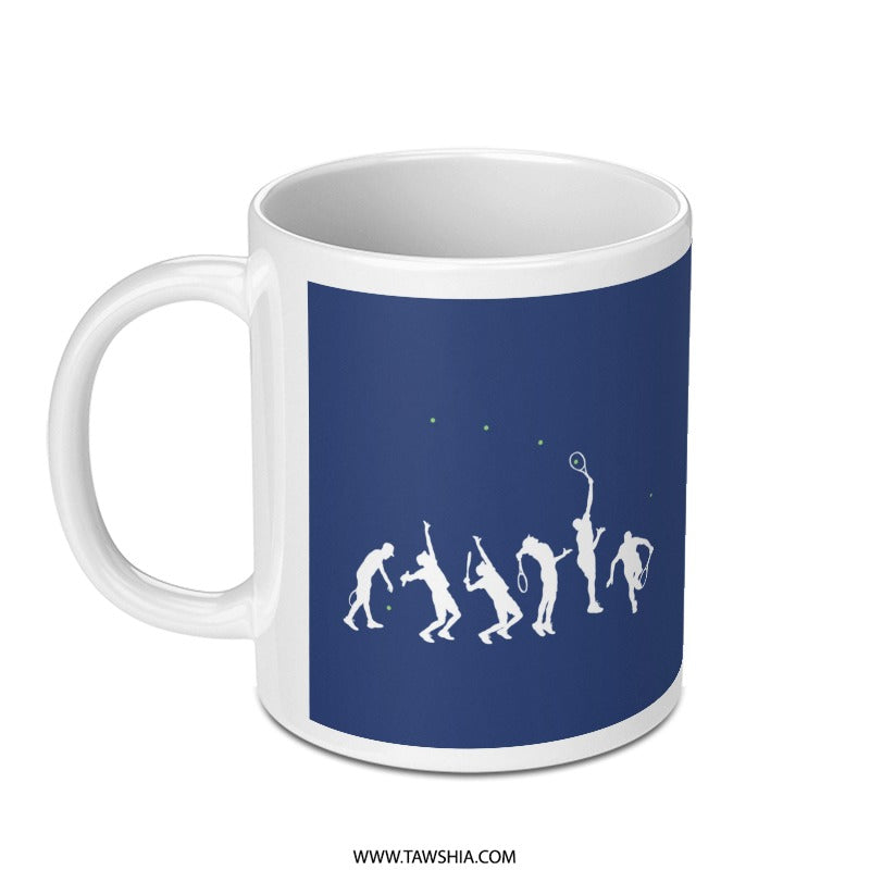 Evolution of Tennis Design Ceramic Mug Product