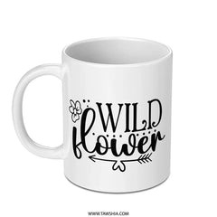 Wildflower Mug, Floral Coffee Mug, Flower Lover Gift, Nature Inspired Mug, Unique Flower Design, Plant Lover Present, Cute Mug - Tawshia