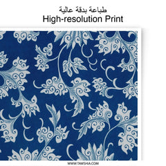 Blue Floral Art, Photographic Print, Flower Wall Art, Botanical Home Decor, Floral Print, Asian Inspired Art, Indigo Decor, Elegant Print - Tawshia