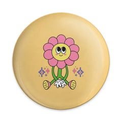 Retro Flower Pinback Button, Groovy Cartoon Flower, 70s Style Flower, Cute Flower Pin, Trendy Flower Button, Floral Pin Button - Tawshia