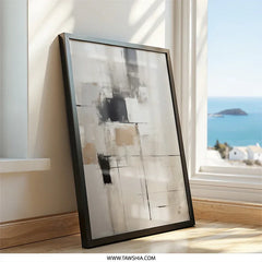 Abstract Wall Art, Neutral Tones Artwork, Modern Art Print, Geometric Wall Decor, Contemporary Art, Home Decor Wall Art - Tawshia