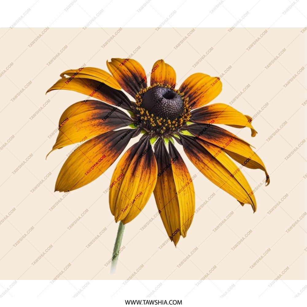Black Eyed Susan Mouse Pad, Floral Mousepad, Flower Mouse Pad, Botanical Desk Decor, Home Office, Nature Lover Gift, Floral Office Decor - Tawshia