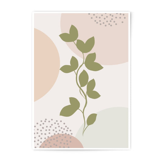 Botanical Photographic Print, Abstract Wall Art, Green Leaves Art Print, Modern Home Decor, Minimalist Leaf Print, Neutral Color Art - Tawshia