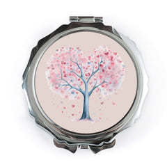 Heart Tree Pocket Mirror, Valentines Gift, Love Tree Makeup Mirror, Anniversary Gift, Cute Travel Mirror, Gift for Her, Stocking Stuffer - Tawshia