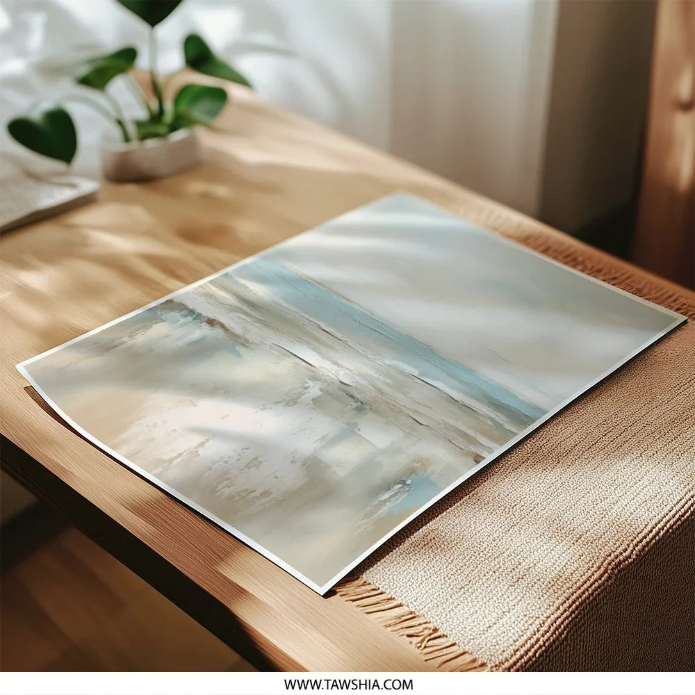 Abstract Seascape Photographic Print, Coastal Art, Beach Painting, Ocean Art Print, Minimalist Art, Home Decor, Wall Art, Beach House Decor - Tawshia
