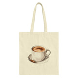 Coffee Cup Tote Bag, Watercolor Design, Cafe Lover Gift, Trendy Tote, Everyday Bag, Unique Gift Idea, Stylish Tote Bag - Tawshia