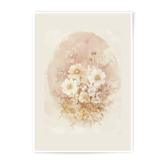 Floral Photographic Print, Botanical Wall Art, Vintage Flower Decor, Pastel Home Decor, Feminine Art, Floral Print for Living Room, Bedroom - Tawshia