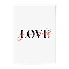 Love Yourself Photographic Print, Motivational Wall Decor, Inspirational Quote Art, Minimalist Print, Self Care Gift, Home Decor - Tawshia