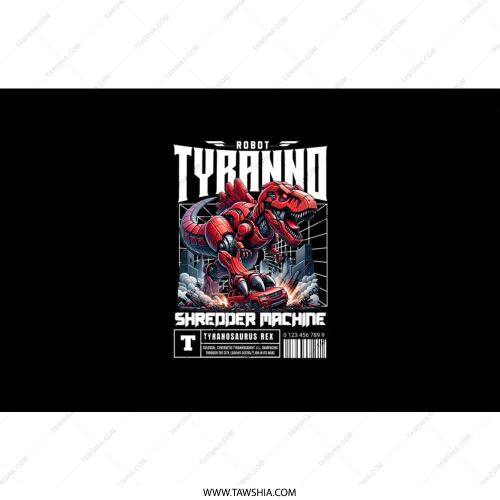 Robot Tyranno Shredder Machine Design T-Shirt product