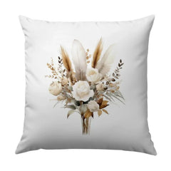 Floral Pillow, Roses and Feathers Pillow, Elegant Pillow, Accent Pillow, Decorative Pillow, Throw Pillow, Home Decor, Pillow Cover - Tawshia