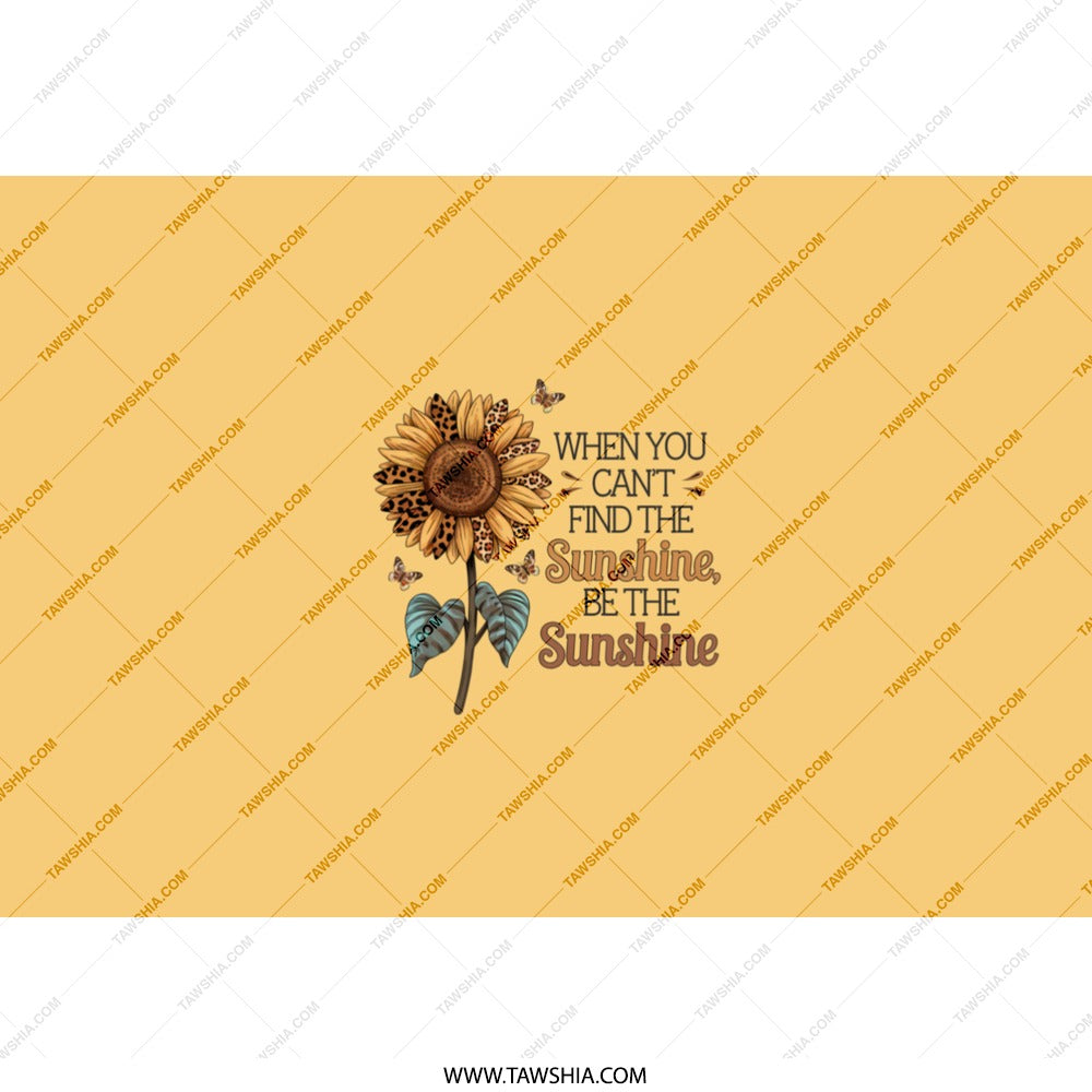 Sunflower Tumbler, Leopard Print Tumbler, Sunshine Quote, Motivational Gift, Gift for Her, Inspirational Tumbler, Floral Tumbler - Tawshia