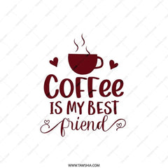 Coffee Lover Pillow, Best Friend Quote, Coffee Cup Art, Home Decor Pillow, Gift For Coffee Addict, Decorative Pillow, Cute Pillow Design - Tawshia