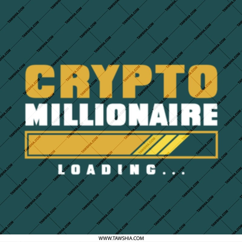Crypto Millionaire Loading text design product