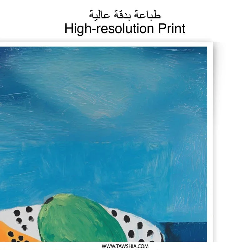 Still Life Photographic Print, Fruit Bowl Art Print, Modern Kitchen Decor, Tropical Fruit Print, Food Art Print, Wall Art, Home Decor - Tawshia