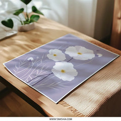 White Anemone Photographic Print, Floral Art Print, Botanical Wall Decor, Flower Photography, Home Decor, Gift Idea, Art for Living Room - Tawshia