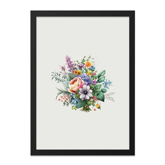 Floral Wall Art Print, Flower Bouquet Artwork, Watercolor Floral Art, Botanical Wall Decor, Elegant Home Decor, Gift Idea (138) - Tawshia