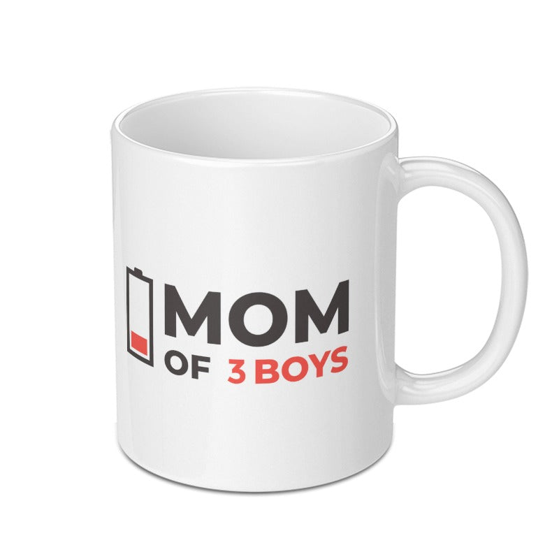 Mom of 3 Boys Funny Coffee Mug Product
