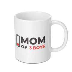 Mom of 3 Boys Funny Coffee Mug Product