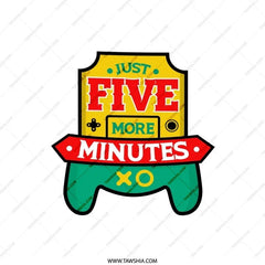 Just Five More Minutes Pillow, Gamer Pillow, Video Game Controller Throw Pillow, Funny Gaming Pillow, Gamer Gift, Gaming Room Decor - Tawshia