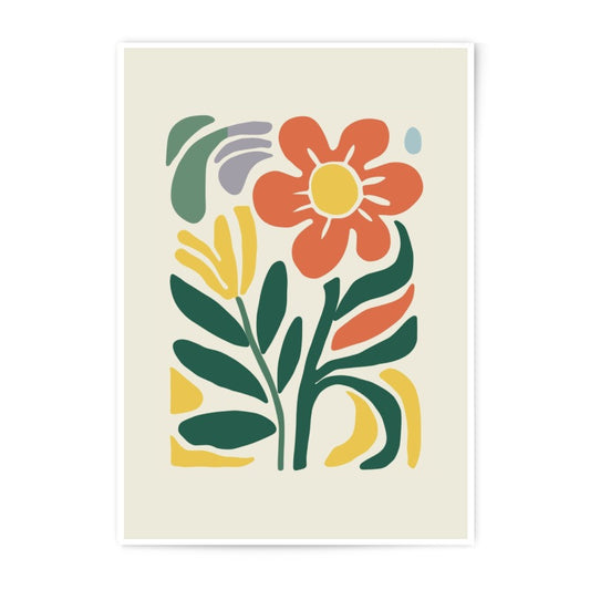 Floral Photographic Print, Abstract Flower Wall Art, Botanical Illustration Print, Colorful Modern Art Print, Home Decor, Matisse Inspired - Tawshia
