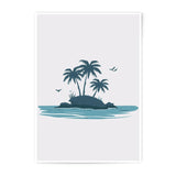 Tropical Island Photographic Print, Palm Tree Art, Island Decor, Beach House Art, Coastal Wall Art, Summer Print - Tawshia