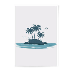 Tropical Island Photographic Print, Palm Tree Art, Island Decor, Beach House Art, Coastal Wall Art, Summer Print - Tawshia