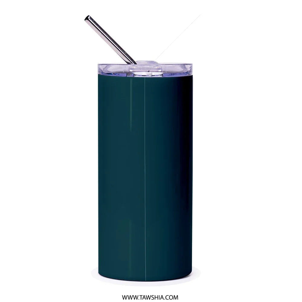 Insulated Dark Teal Tumbler with Straw Travel product