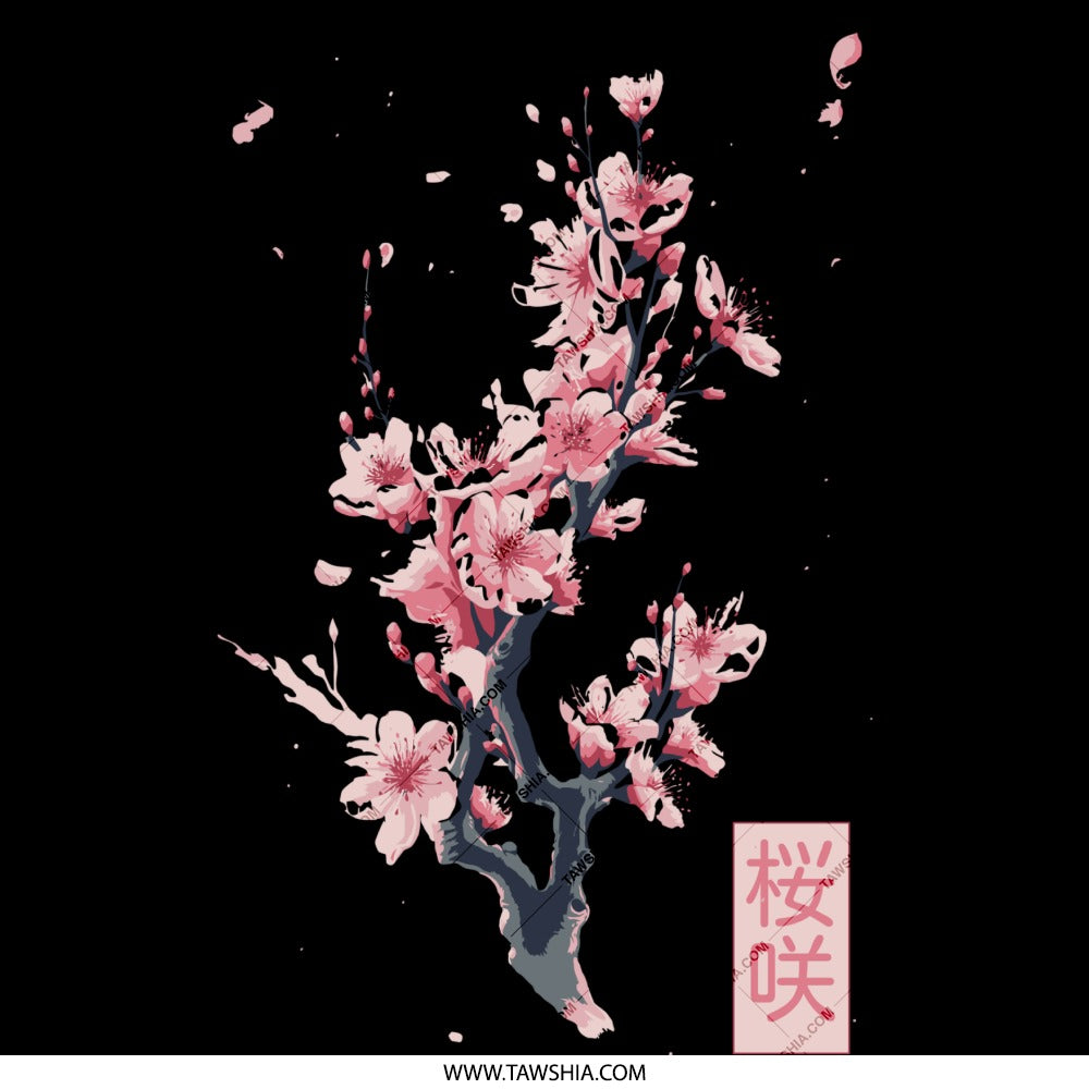 Japanese Cherry Blossom Floral Artwork product