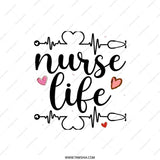 Nurse Life Pillow, Healthcare Worker Gift, Nurse Appreciation, Nursing School Decor, Medical Professional, Heartbeat, Stethoscope Art - Tawshia
