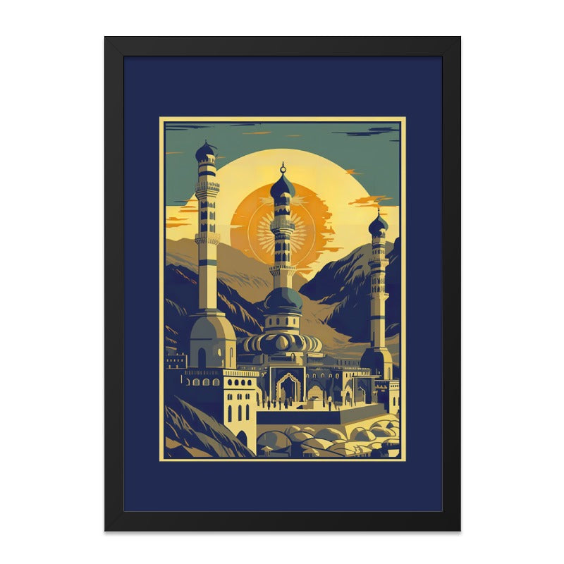 Islamic Mosque Wall Art, Religious Art Print, Oriental Architecture Decor, Middle Eastern Design, Mosque Poster, Home Decor, Islamic Art - Tawshia