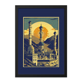 Islamic Mosque Wall Art, Religious Art Print, Oriental Architecture Decor, Middle Eastern Design, Mosque Poster, Home Decor, Islamic Art - Tawshia