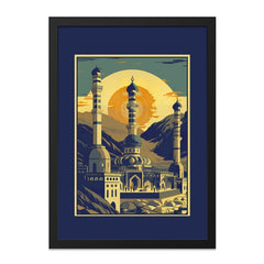 Islamic Mosque Wall Art, Religious Art Print, Oriental Architecture Decor, Middle Eastern Design, Mosque Poster, Home Decor, Islamic Art - Tawshia
