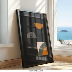 Abstract Geometric Wall Art, Modern Minimalist Print, Shapes Art, Home Decor, Contemporary Artwork, Stylish Wall Decor - Tawshia