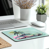 Retro Car with Palm Trees Desk Mat product type