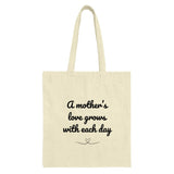 Mother's Love Tote Bag, Mom Gift Bag, Mother's Day Present, Everyday Tote, Quote Tote, Gift for Mothers, Mom Quote, Shopping Bag - Tawshia