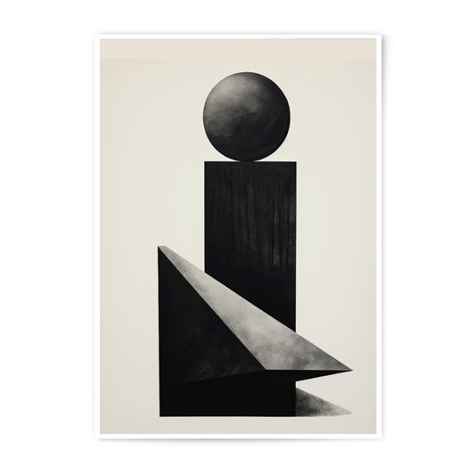 Abstract Shapes Photographic Print, Modern Art Print, Minimalist Wall Decor, Geometric Print, Black and White Photo Art - Tawshia