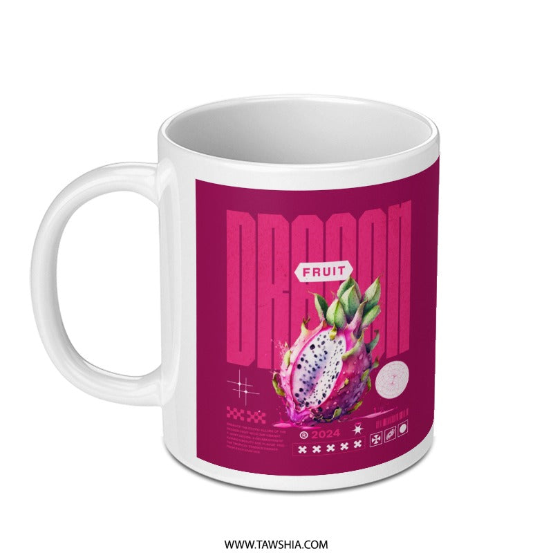 Vibrant Dragon Fruit Themed Mug for Coffee or Tea product
